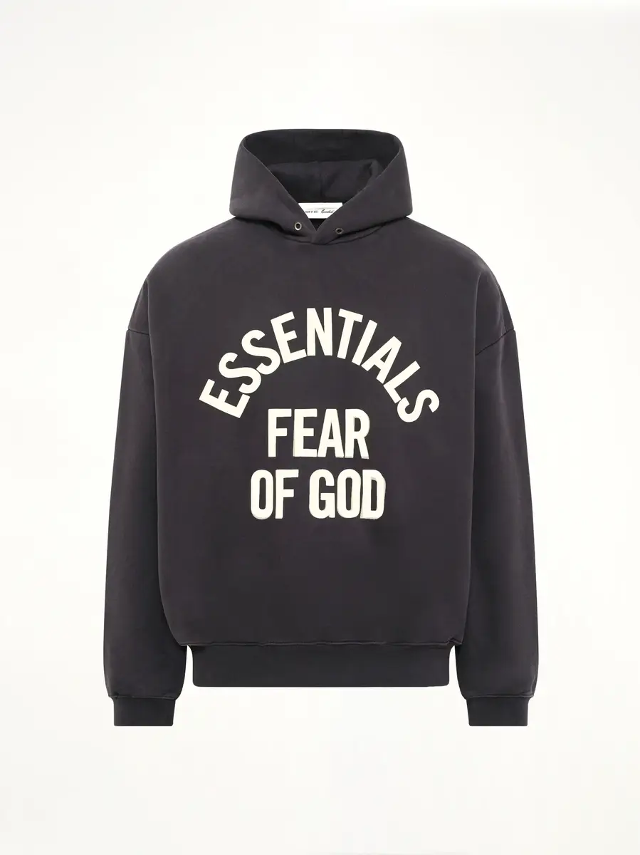 Fear of God Essentials Campus 90's Hoodie in Faded Black | Thumbnail 2 Fear of God Essentials Campus 90's Hoodie in Faded Black | Thumbnail 2