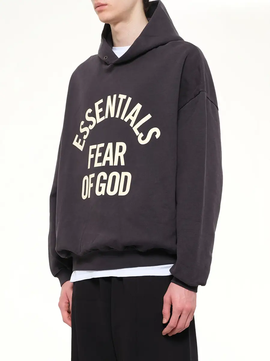 Fear of God Essentials Campus 90's Hoodie in Faded Black | Thumbnail 3 Fear of God Essentials Campus 90's Hoodie in Faded Black | Thumbnail 3