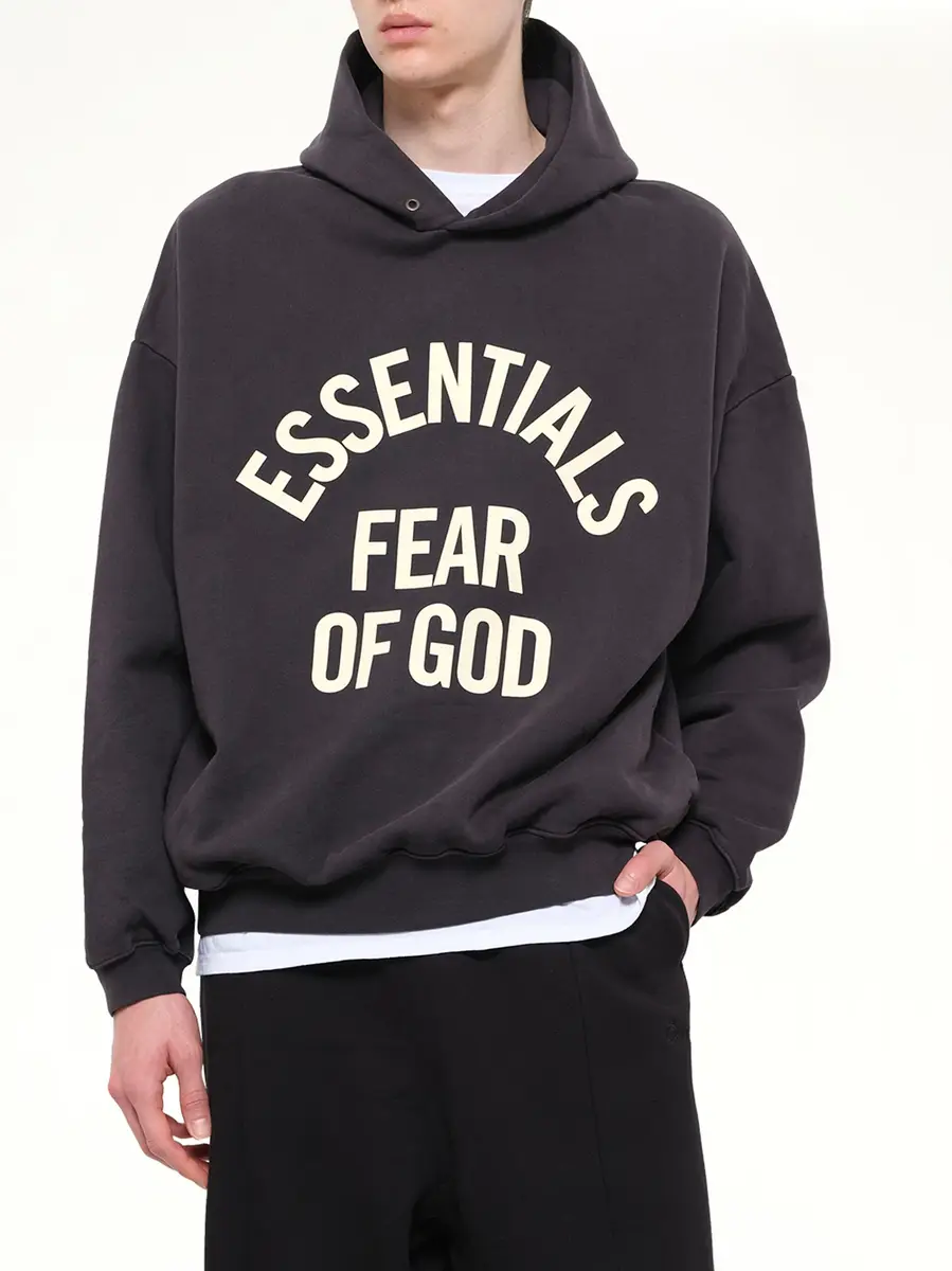 Fear of God Essentials Campus 90's Hoodie in Faded Black | Thumbnail 6 Fear of God Essentials Campus 90's Hoodie in Faded Black | Thumbnail 6
