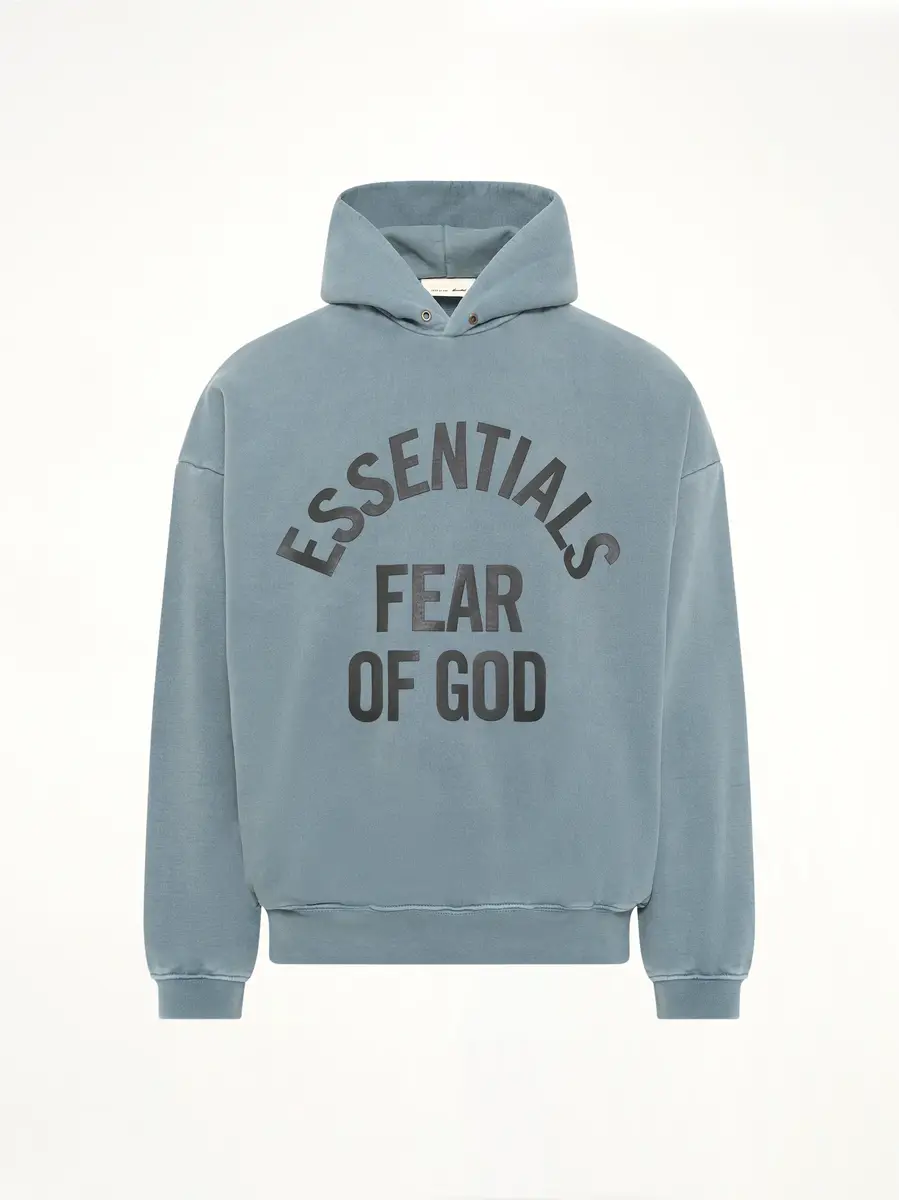 Fear of God Essentials Campus 90's Hoodie in Faded Coastal | Thumbnail 2 Fear of God Essentials Campus 90's Hoodie in Faded Coastal | Thumbnail 2