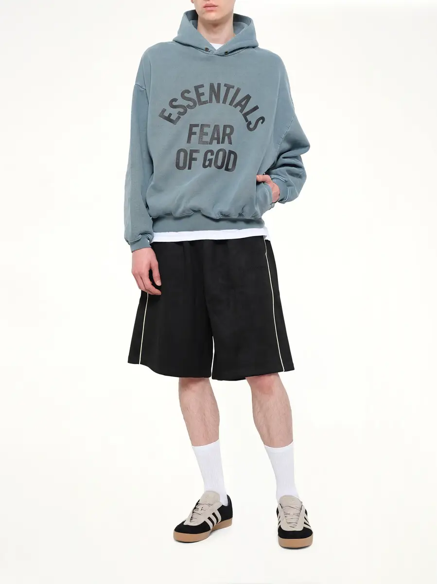 Fear of God Essentials Campus 90's Hoodie in Faded Coastal | Thumbnail 4 Fear of God Essentials Campus 90's Hoodie in Faded Coastal | Thumbnail 4