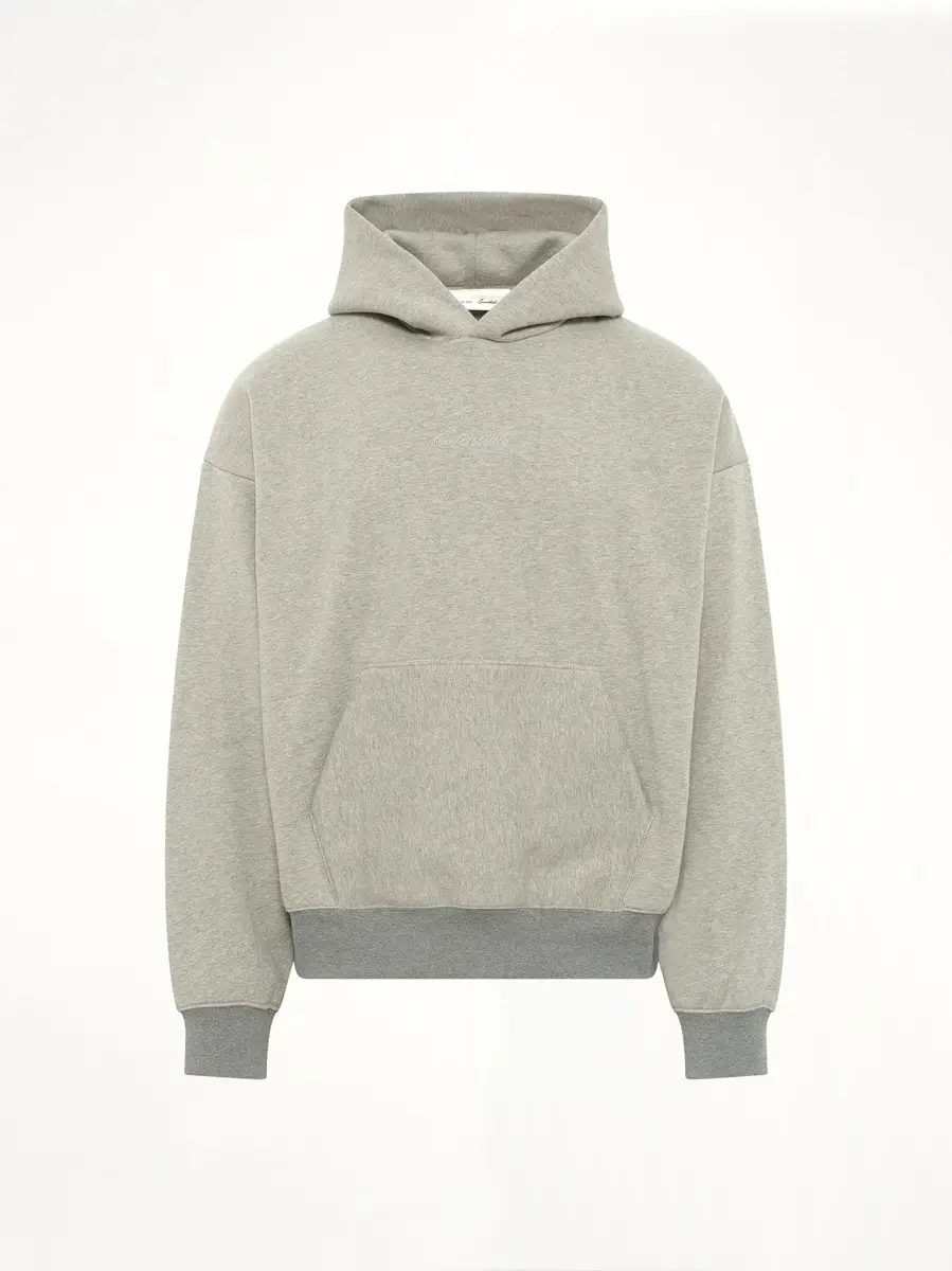 Fear of God Essentials Signature Classic Hoodie in Concrete Heather | Thumbnail 2 Fear of God Essentials Signature Classic Hoodie in Concrete Heather | Thumbnail 2