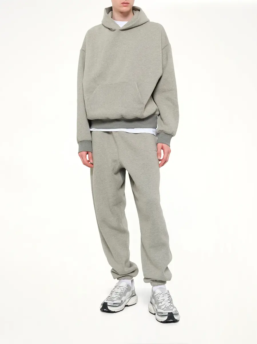 Fear of God Essentials Signature Classic Hoodie in Concrete Heather | Thumbnail 4 Fear of God Essentials Signature Classic Hoodie in Concrete Heather | Thumbnail 4