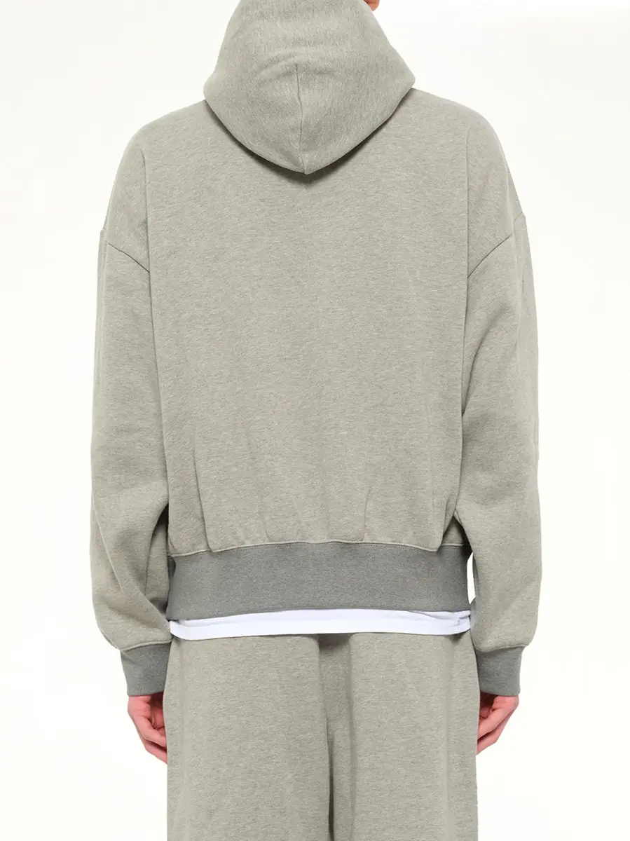 Fear of God Essentials Signature Classic Hoodie in Concrete Heather | Thumbnail 5 Fear of God Essentials Signature Classic Hoodie in Concrete Heather | Thumbnail 5