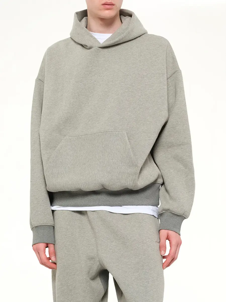 Fear of God Essentials Signature Classic Hoodie in Concrete Heather | Thumbnail 6 Fear of God Essentials Signature Classic Hoodie in Concrete Heather | Thumbnail 6