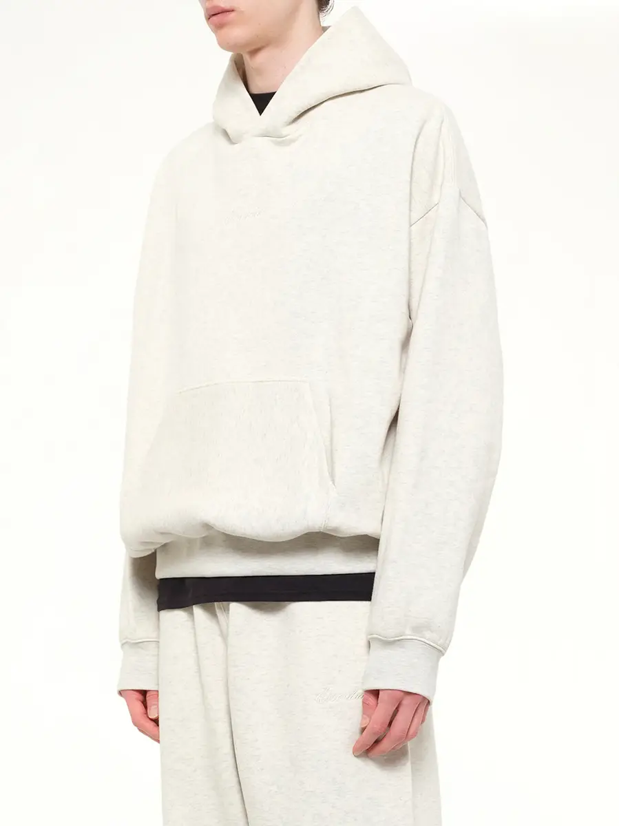 Fear of God Essentials Signature Classic Hoodie in Oatmeal Heather | Thumbnail 3 Fear of God Essentials Signature Classic Hoodie in Oatmeal Heather | Thumbnail 3