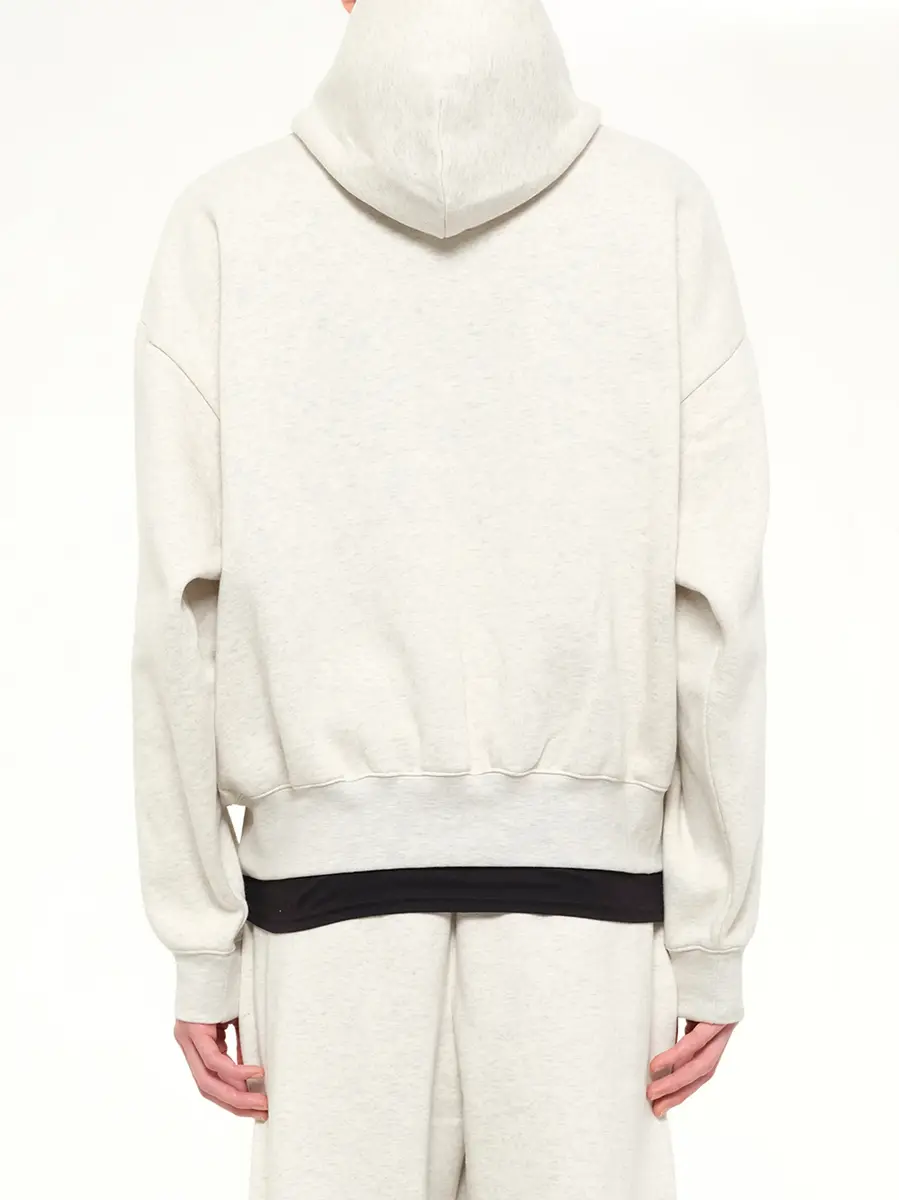 Fear of God Essentials Signature Classic Hoodie in Oatmeal Heather | Thumbnail 5 Fear of God Essentials Signature Classic Hoodie in Oatmeal Heather | Thumbnail 5
