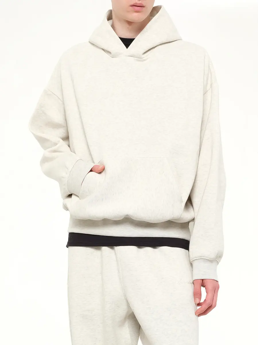 Fear of God Essentials Signature Classic Hoodie in Oatmeal Heather | Thumbnail 6 Fear of God Essentials Signature Classic Hoodie in Oatmeal Heather | Thumbnail 6