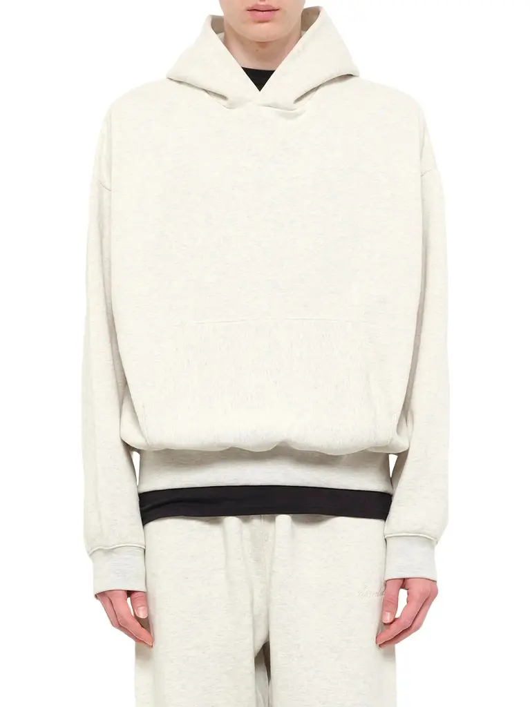 Fear of God Essentials Signature Classic Hoodie in Oatmeal Heather