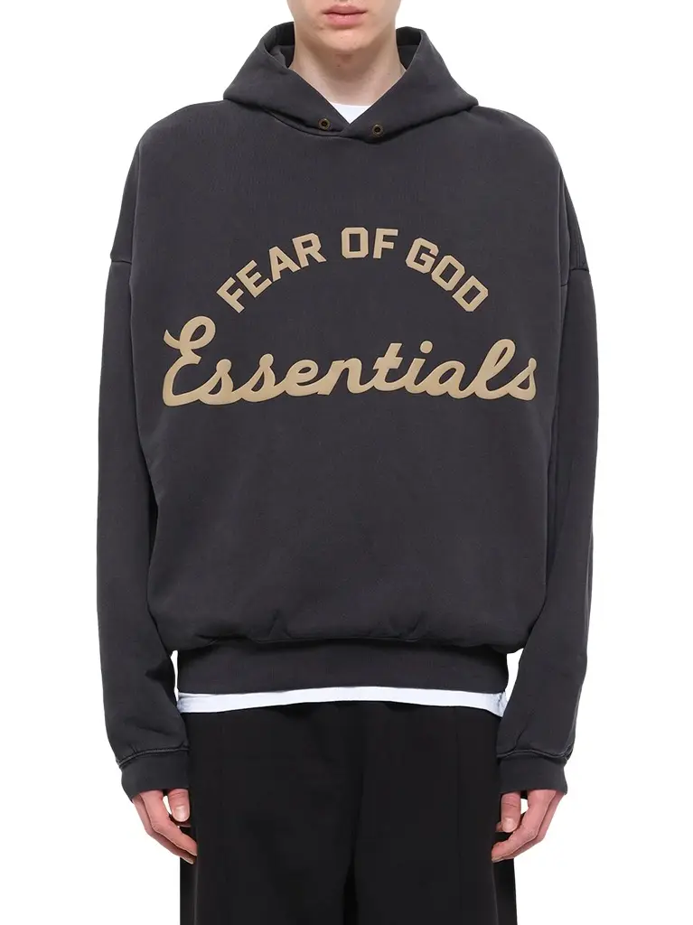 Fear of God Essentials Training 90's Hoodie in Faded Black