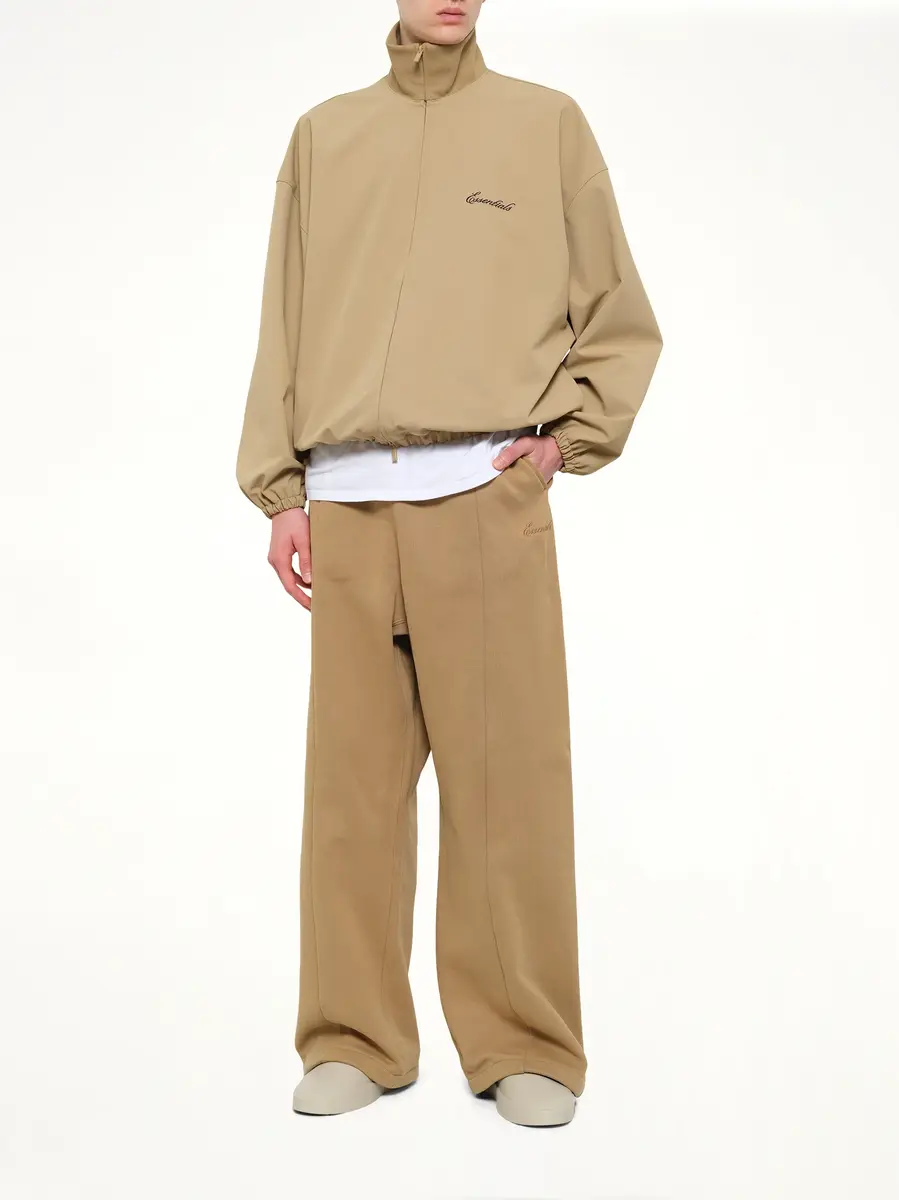 Fear of God Essentials Signature Full Zip Track Jacket in Dune | Thumbnail 4 Fear of God Essentials Signature Full Zip Track Jacket in Dune | Thumbnail 4