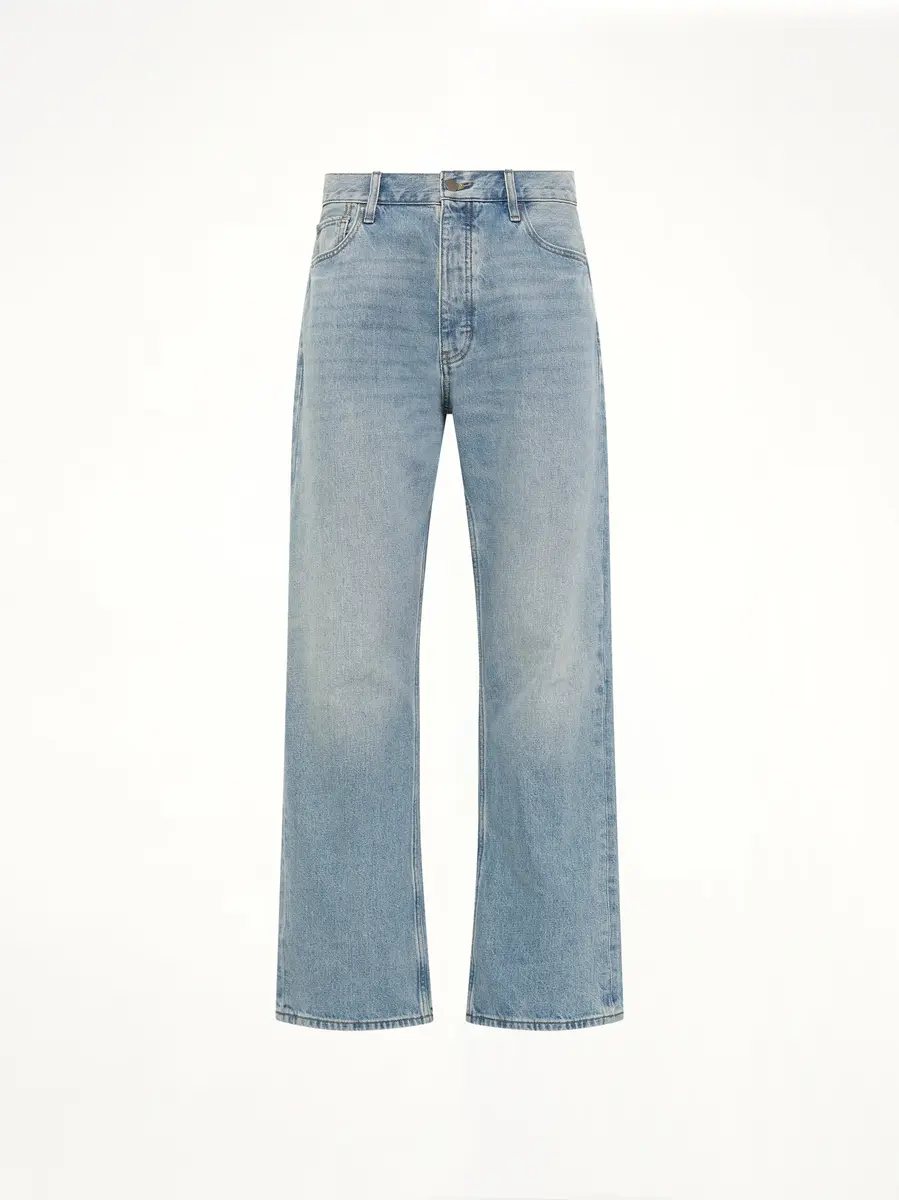 Fear of God Essentials Denim 5 Pocket Jeans in Classic Blue | Thumbnail 2 Fear of God Essentials Denim 5 Pocket Jeans in Classic Blue | Thumbnail 2