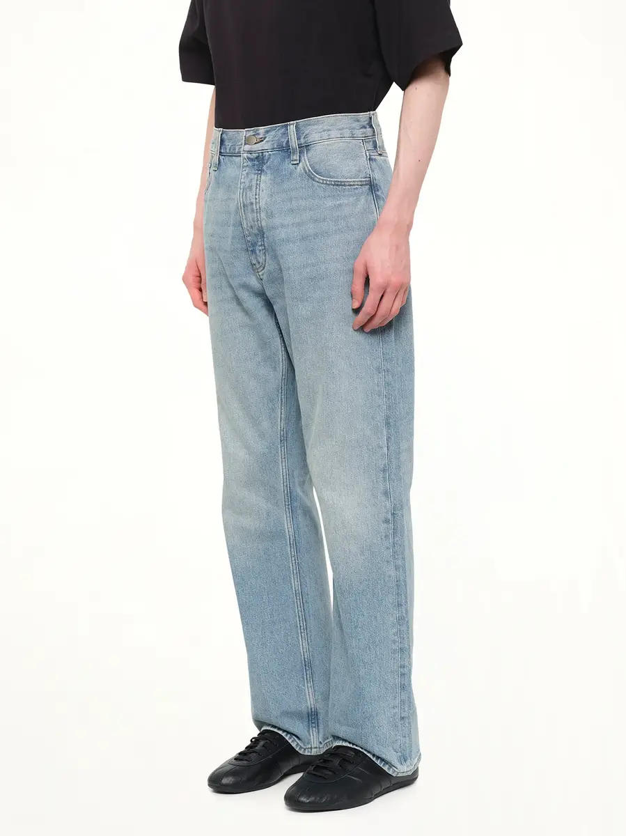 Fear of God Essentials Denim 5 Pocket Jeans in Classic Blue | Thumbnail 3 Fear of God Essentials Denim 5 Pocket Jeans in Classic Blue | Thumbnail 3