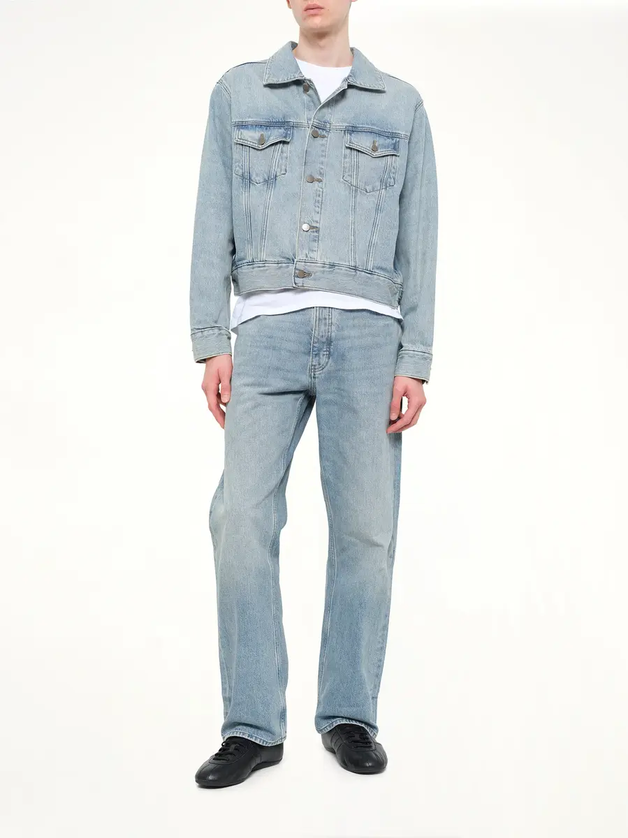 Fear of God Essentials Denim 5 Pocket Jeans in Classic Blue | Thumbnail 4 Fear of God Essentials Denim 5 Pocket Jeans in Classic Blue | Thumbnail 4
