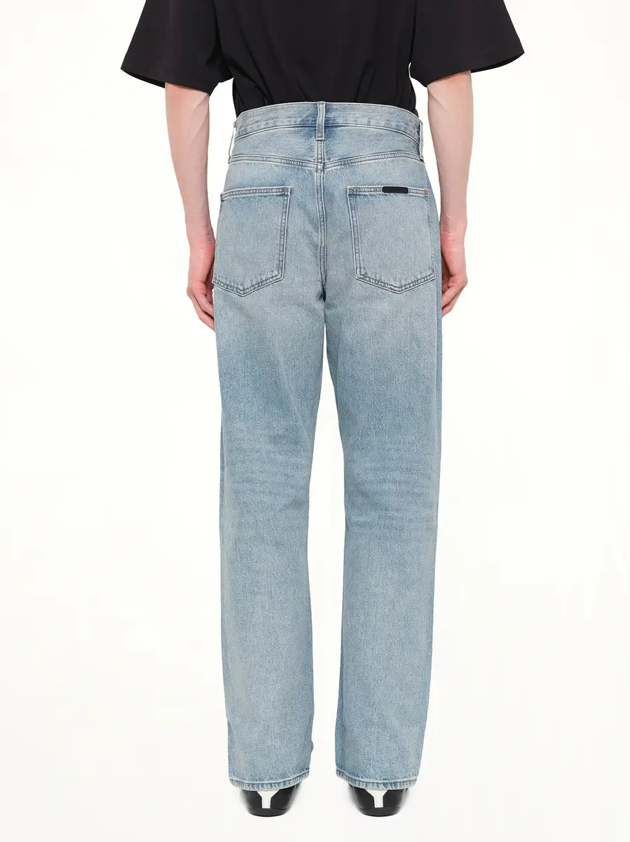Fear of God Essentials Denim 5 Pocket Jeans in Classic Blue | Thumbnail 5 Fear of God Essentials Denim 5 Pocket Jeans in Classic Blue | Thumbnail 5