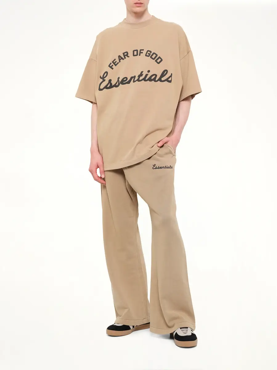 Fear of God Essentials Training Classic Fit Flare Sweatpant in Faded Dune | Thumbnail 4 Fear of God Essentials Training Classic Fit Flare Sweatpant in Faded Dune | Thumbnail 4