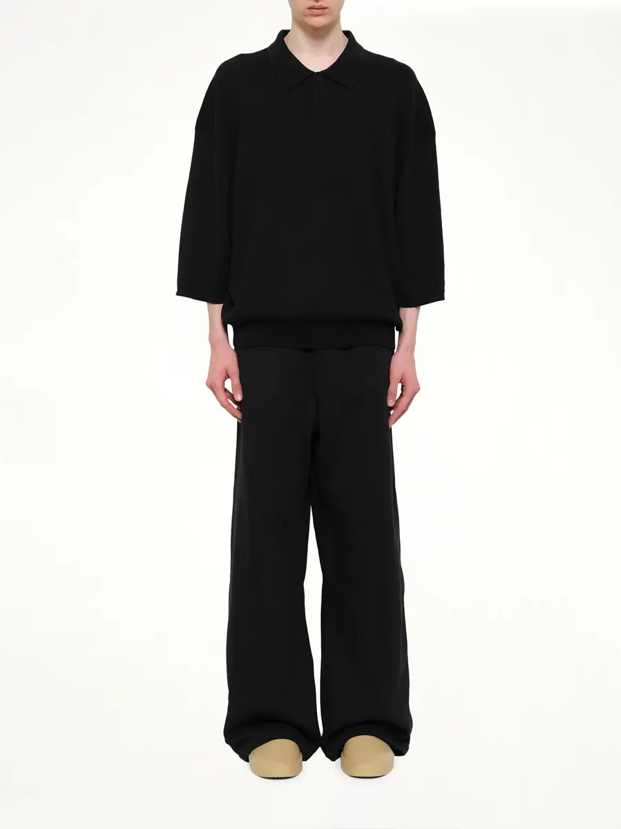 Fear of God Essentials Signature 3/4 Sleeve 90's Knit Polo in Vintage Black | Thumbnail 7 Fear of God Essentials Signature 3/4 Sleeve 90's Knit Polo in Vintage Black | Thumbnail 7