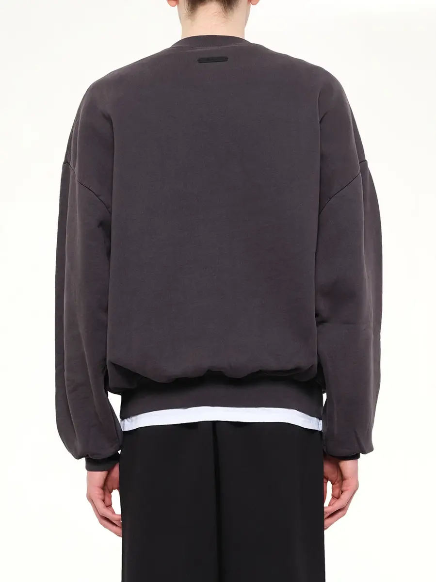 Fear of God Essentials Campus 90's Crewneck Sweatshirt in Faded Black | Thumbnail 5 Fear of God Essentials Campus 90's Crewneck Sweatshirt in Faded Black | Thumbnail 5