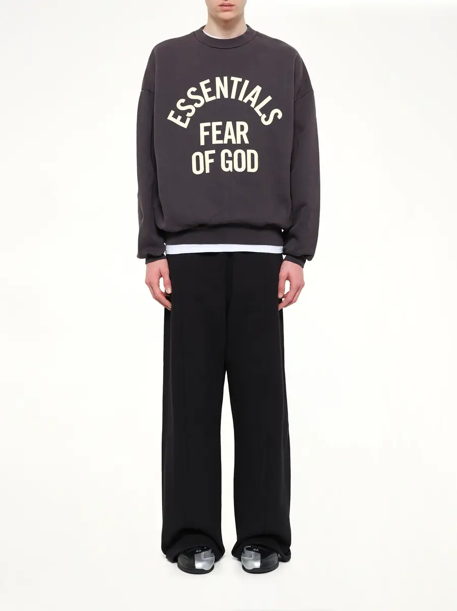 Fear of God Essentials Campus 90's Crewneck Sweatshirt in Faded Black | Thumbnail 7 Fear of God Essentials Campus 90's Crewneck Sweatshirt in Faded Black | Thumbnail 7