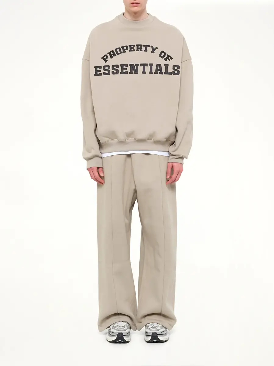 Fear of God Essentials Property Lounge Crewneck Sweatshirt in Seal | Thumbnail 7