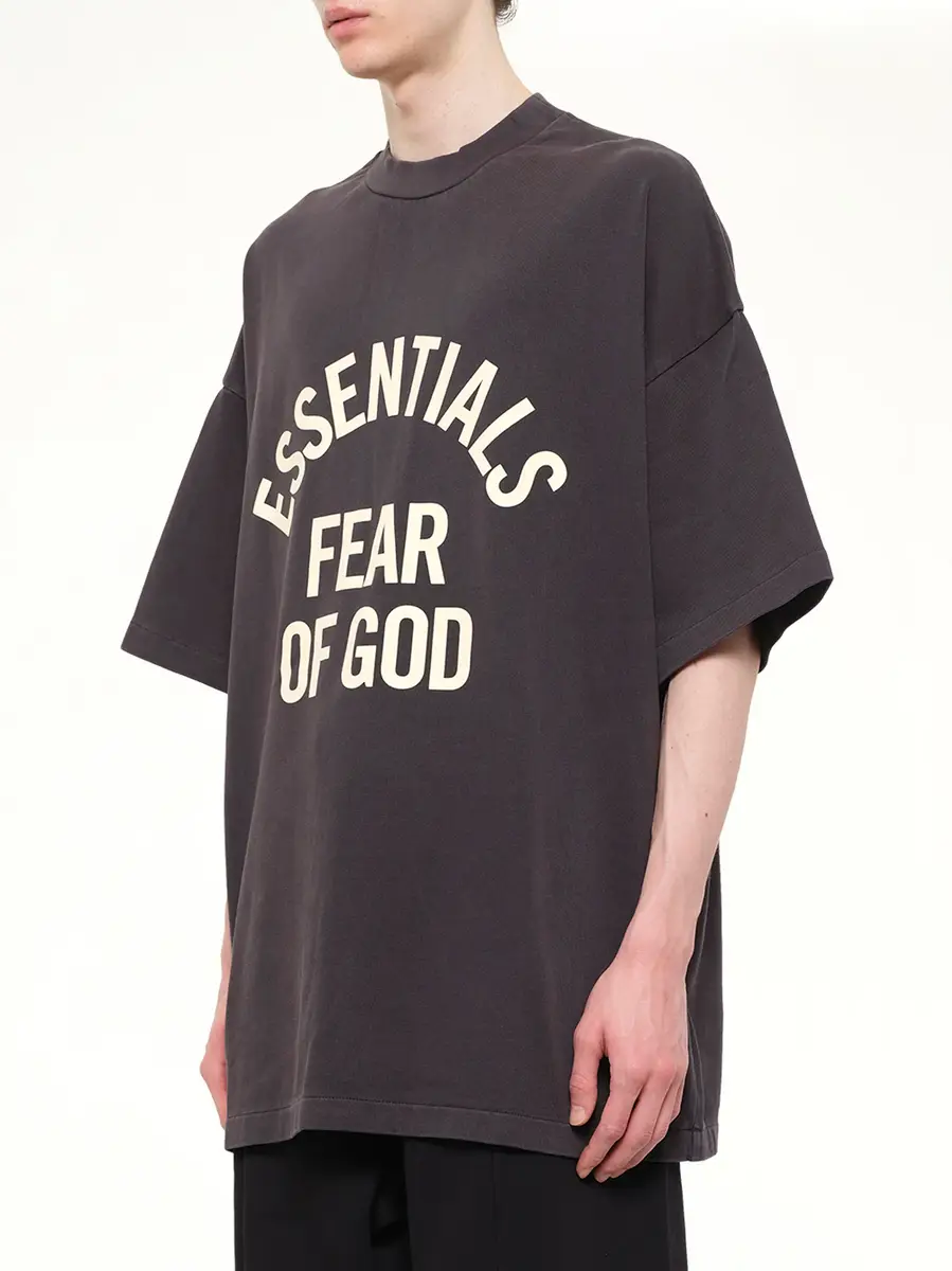 Fear of God Essentials Campus 90's Short Sleeve T-shirt in Faded Black | Thumbnail 3 Fear of God Essentials Campus 90's Short Sleeve T-shirt in Faded Black | Thumbnail 3