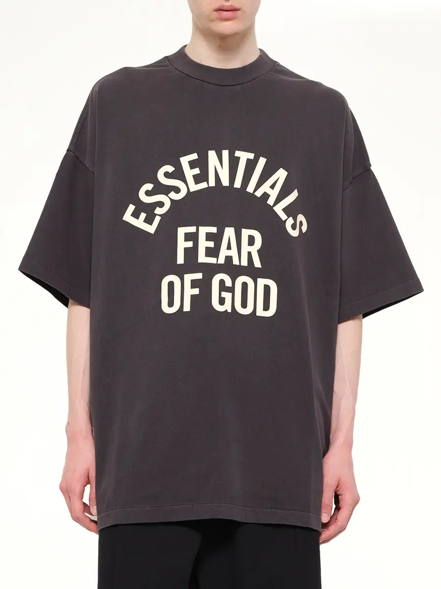 Fear of God Essentials Campus 90's Short Sleeve T-shirt in Faded Black | Thumbnail 6 Fear of God Essentials Campus 90's Short Sleeve T-shirt in Faded Black | Thumbnail 6