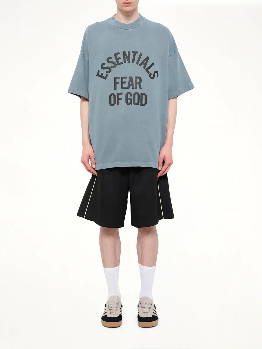 Fear of God Essentials Campus 90's Short Sleeve T-shirt in Faded Coastal | Thumbnail 7 Fear of God Essentials Campus 90's Short Sleeve T-shirt in Faded Coastal | Thumbnail 7