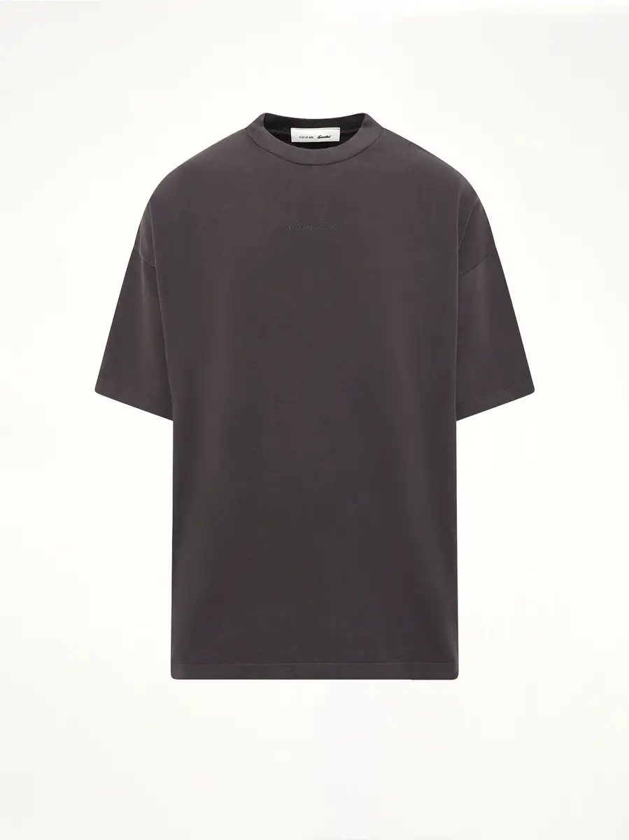 Fear of God Essentials Signature 90's Short Sleeve T-shirt in Faded Black | Thumbnail 2 Fear of God Essentials Signature 90's Short Sleeve T-shirt in Faded Black | Thumbnail 2