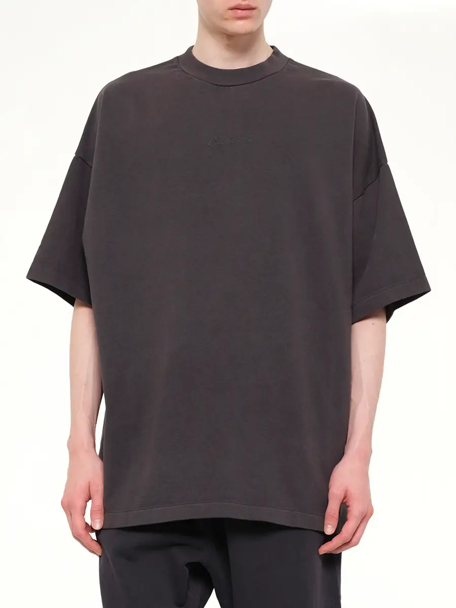 Fear of God Essentials Signature 90's Short Sleeve T-shirt in Faded Black | Thumbnail 6 Fear of God Essentials Signature 90's Short Sleeve T-shirt in Faded Black | Thumbnail 6