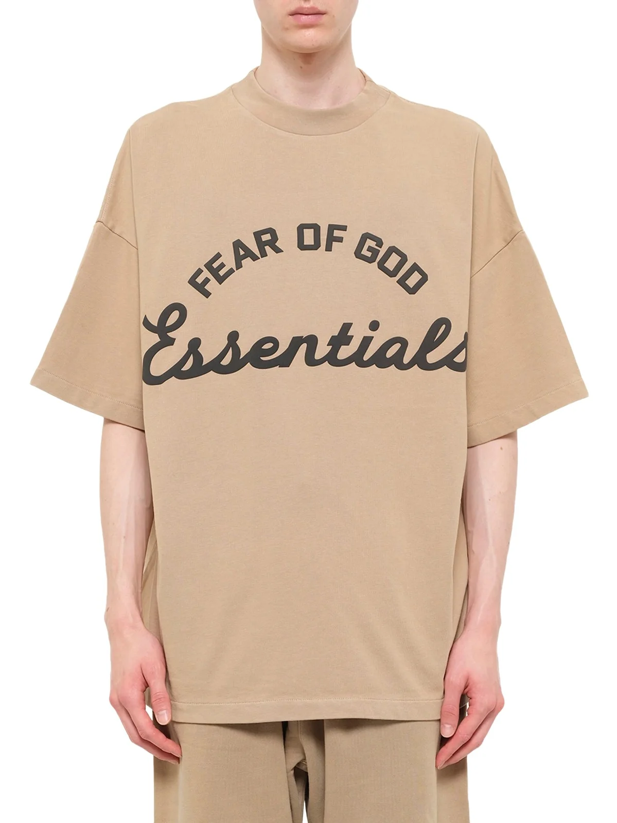 Fear of God Essentials Training 90's Short Sleeve T-shirt in Faded Dune