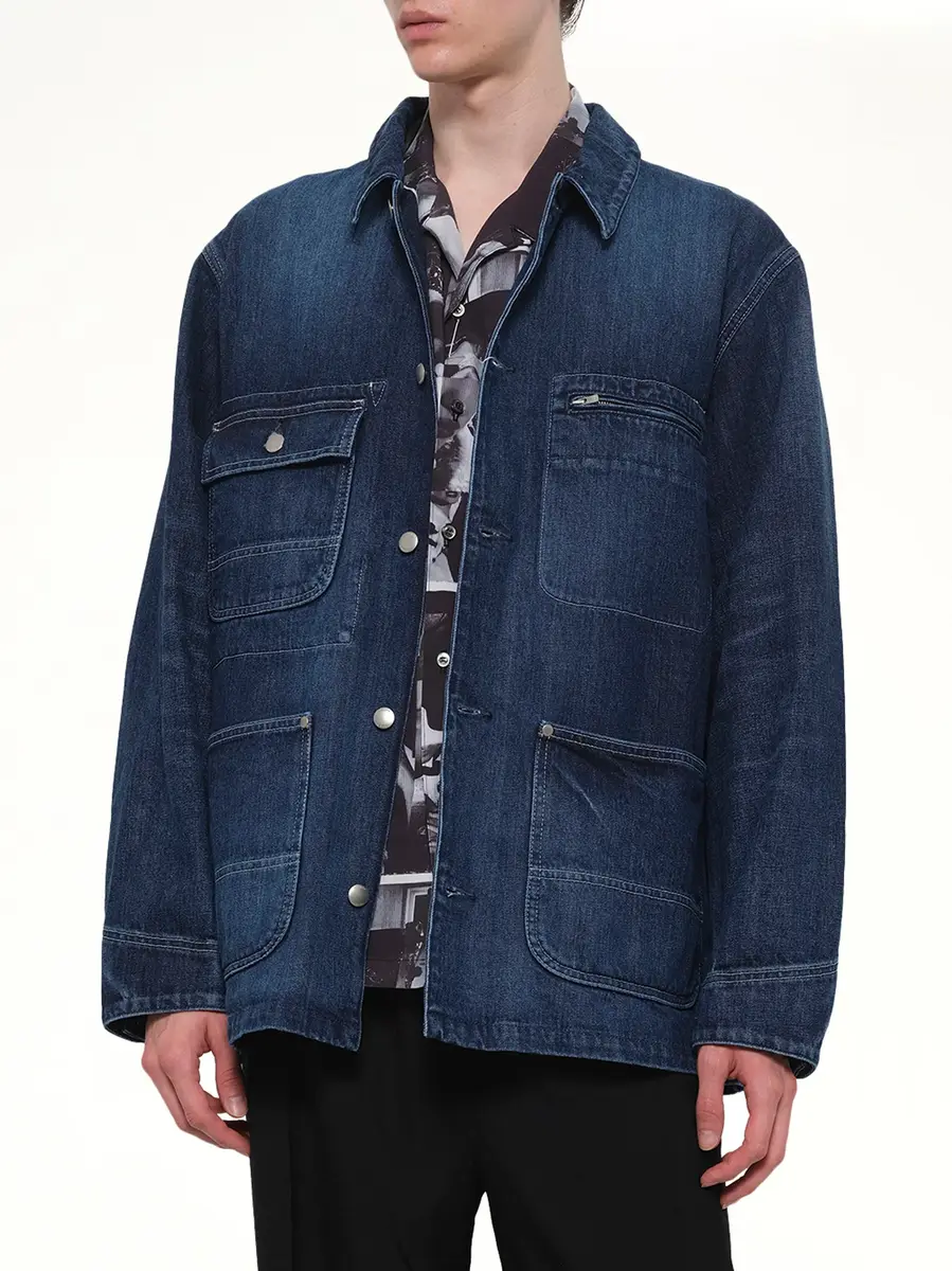 vowels Chore Jacket in Bleached | Thumbnail 6 vowels Chore Jacket in Bleached | Thumbnail 6