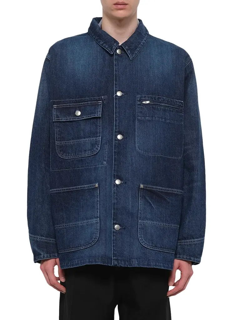 vowels Chore Jacket in Bleached