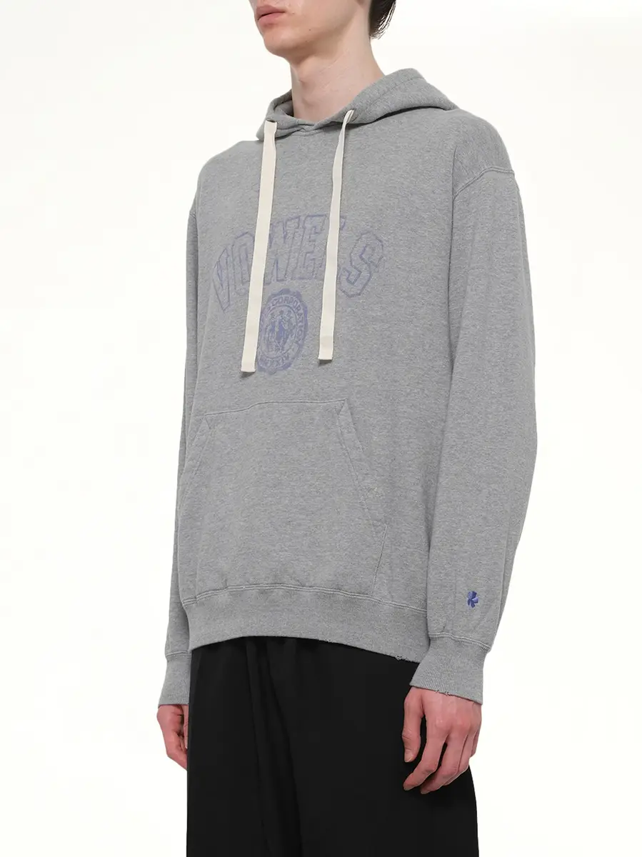 vowels Faded Collegiate Hoodie in Grey Heather | Thumbnail 3 vowels Faded Collegiate Hoodie in Grey Heather | Thumbnail 3