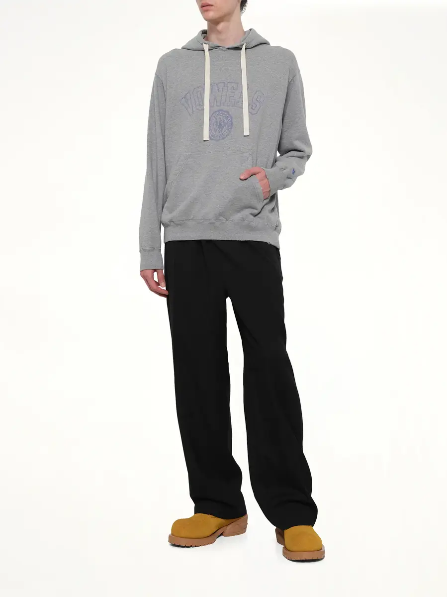 vowels Faded Collegiate Hoodie in Grey Heather | Thumbnail 4 vowels Faded Collegiate Hoodie in Grey Heather | Thumbnail 4