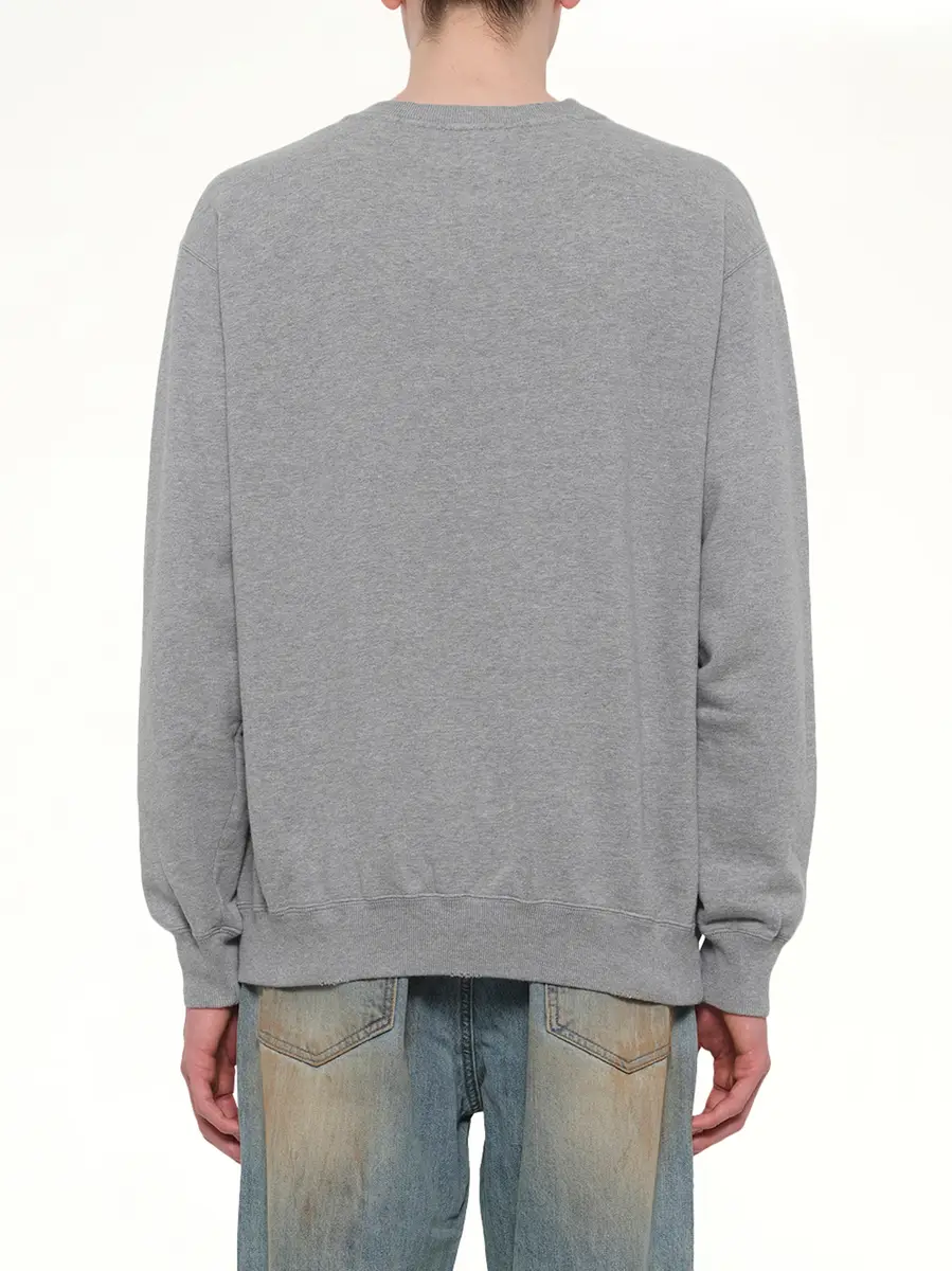 vowels Faded Collegiate Sweatshirt in Grey Heather | Thumbnail 5 vowels Faded Collegiate Sweatshirt in Grey Heather | Thumbnail 5