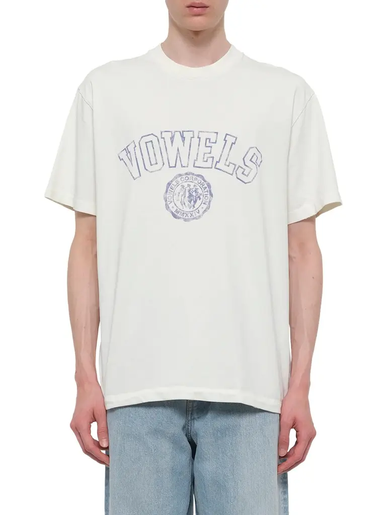 vowels Faded Collegiate T-shirt