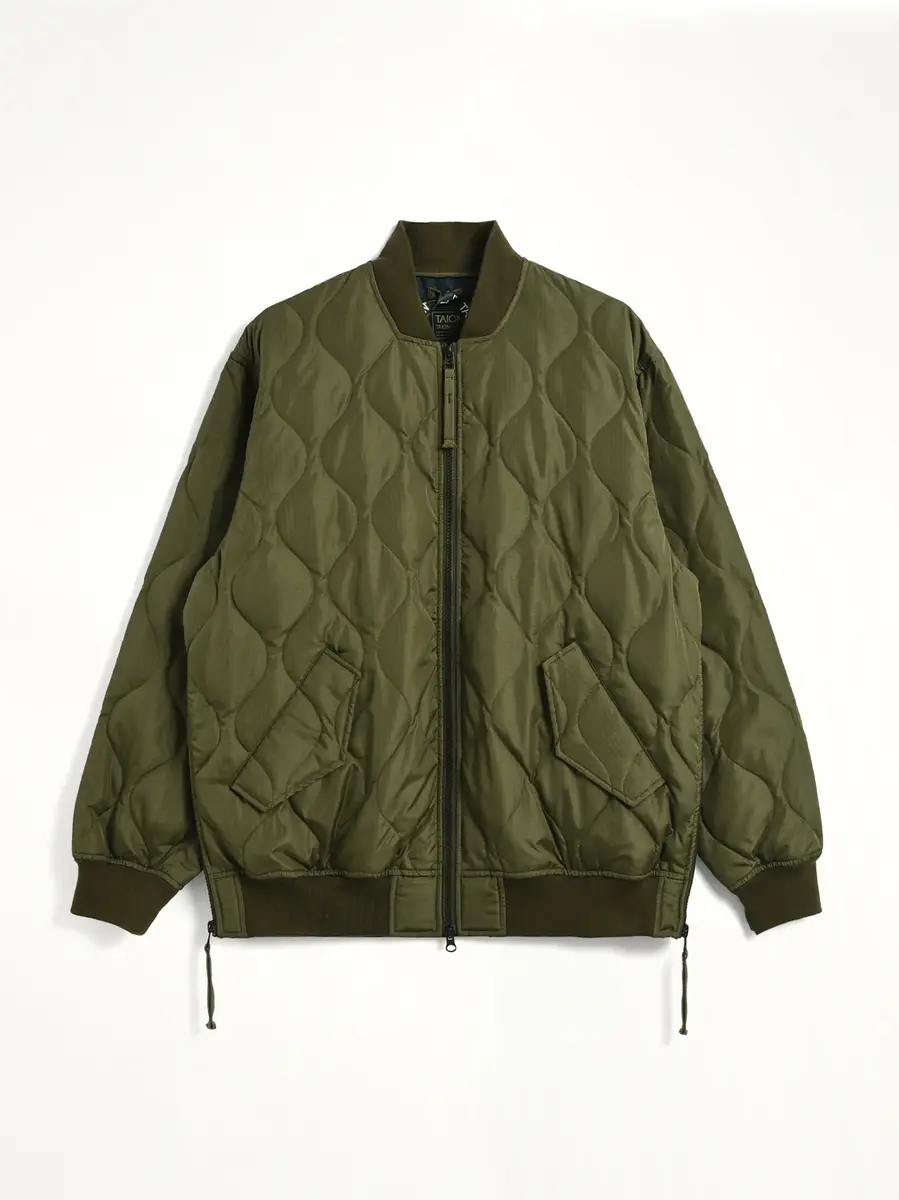 TAION Military Ma-1 Type Down Jacket in Dark Olive | Thumbnail 2