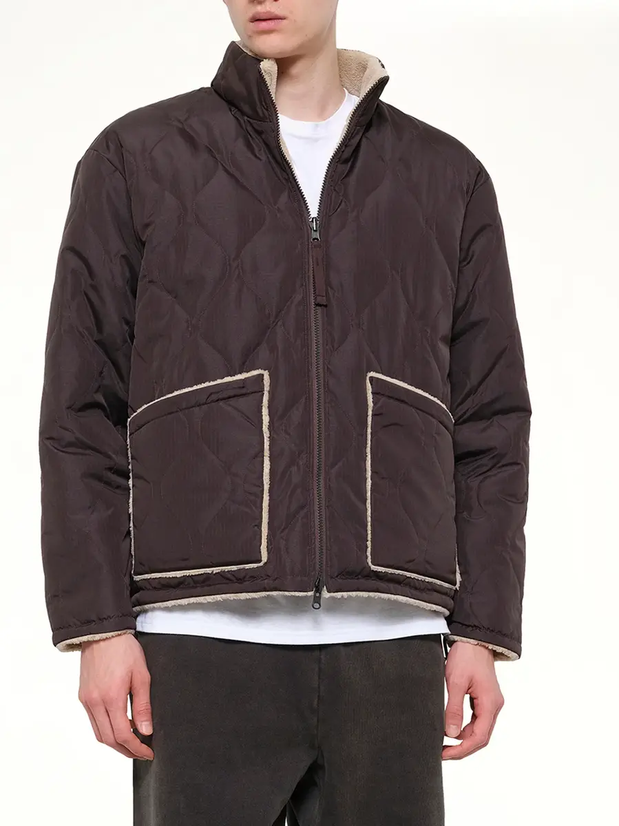 TAION Military Reversible Down Boa Jacket in Dark Chocolate | Thumbnail 6 TAION Military Reversible Down Boa Jacket in Dark Chocolate | Thumbnail 6