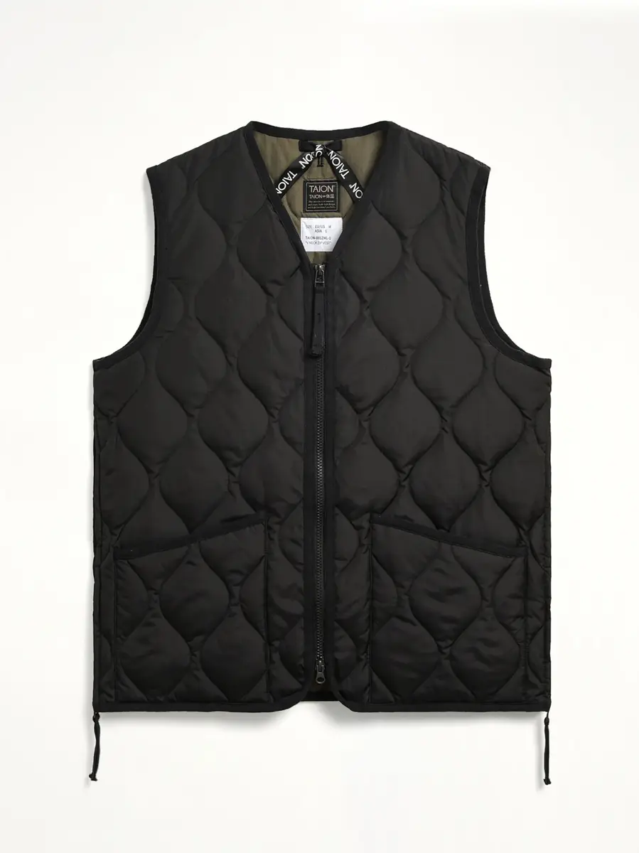 TAION Military Zip V Neck Down Jacket | Thumbnail 2