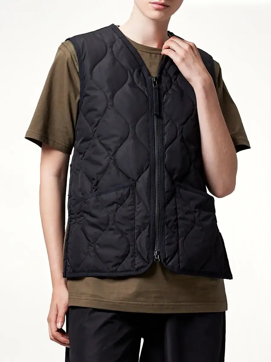 TAION Military Zip V Neck Down Jacket | Thumbnail 3