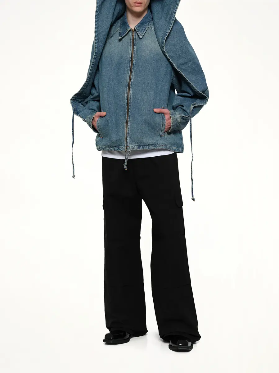 Egonlab Convertible Hooded Denim Jacket | Thumbnail 4