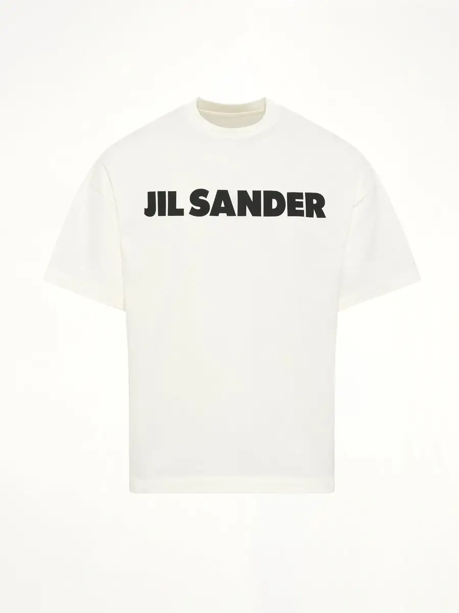 Jil Sander Crewneck Logo T-shirt in Porcelain | Thumbnail 2 Jil Sander Crewneck Logo T-shirt in Porcelain | Thumbnail 2