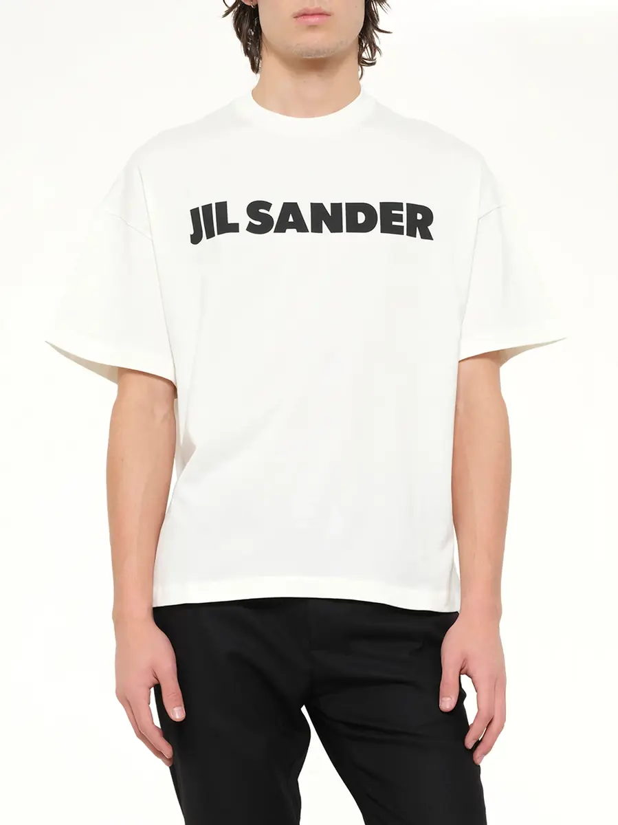 Jil Sander Crewneck Logo T-shirt in Porcelain | Thumbnail 6 Jil Sander Crewneck Logo T-shirt in Porcelain | Thumbnail 6