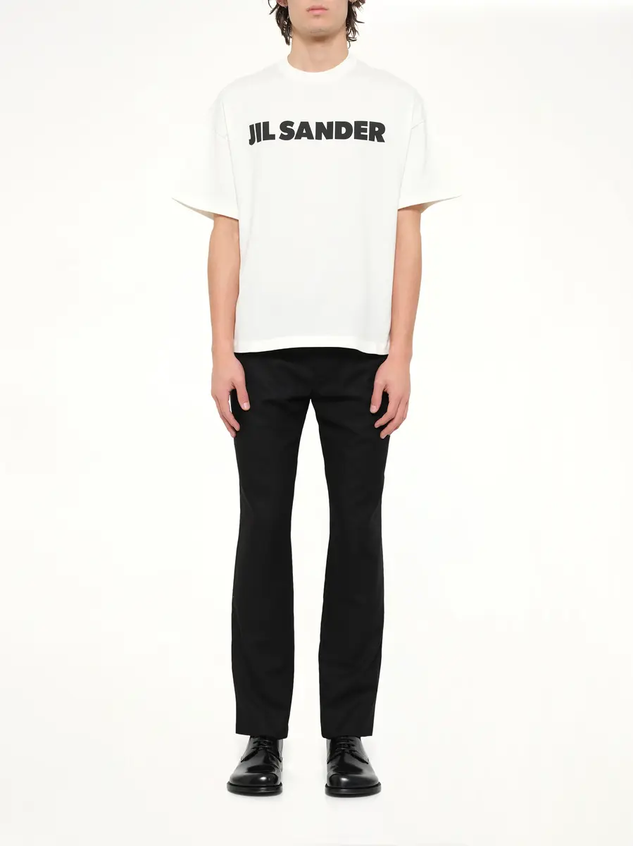 Jil Sander Crewneck Logo T-shirt in Porcelain | Thumbnail 7 Jil Sander Crewneck Logo T-shirt in Porcelain | Thumbnail 7