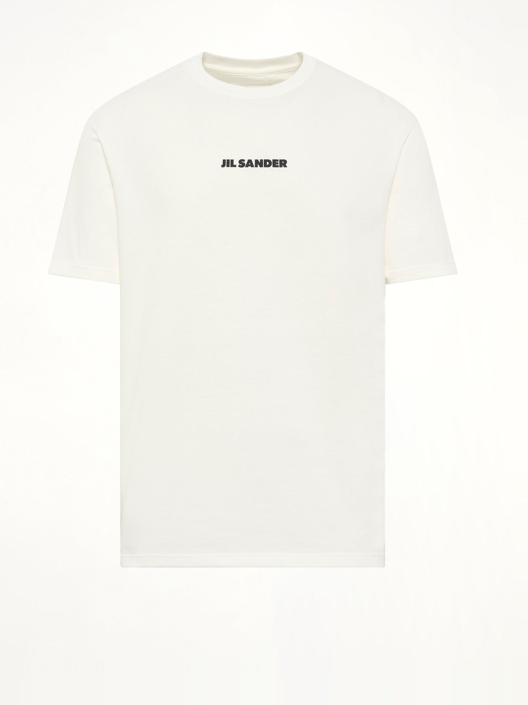 Jil Sander Crewneck Small Logo T-shirt in Porcelain | Thumbnail 2 Jil Sander Crewneck Small Logo T-shirt in Porcelain | Thumbnail 2