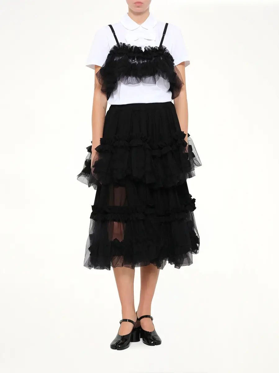 NOIR KEI NINOMIYA Organza Gathered Skirt | Thumbnail 4