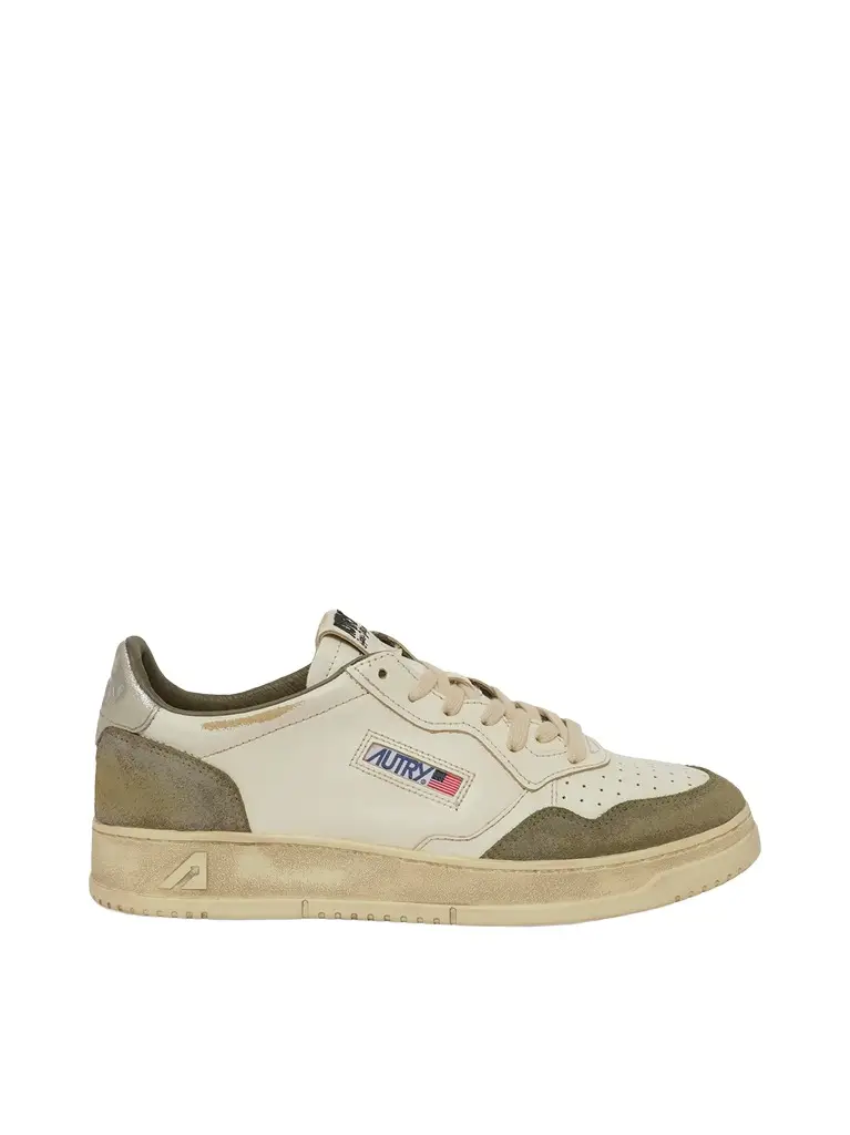 Autry Super Vintage Sneaker in Lizard/silver