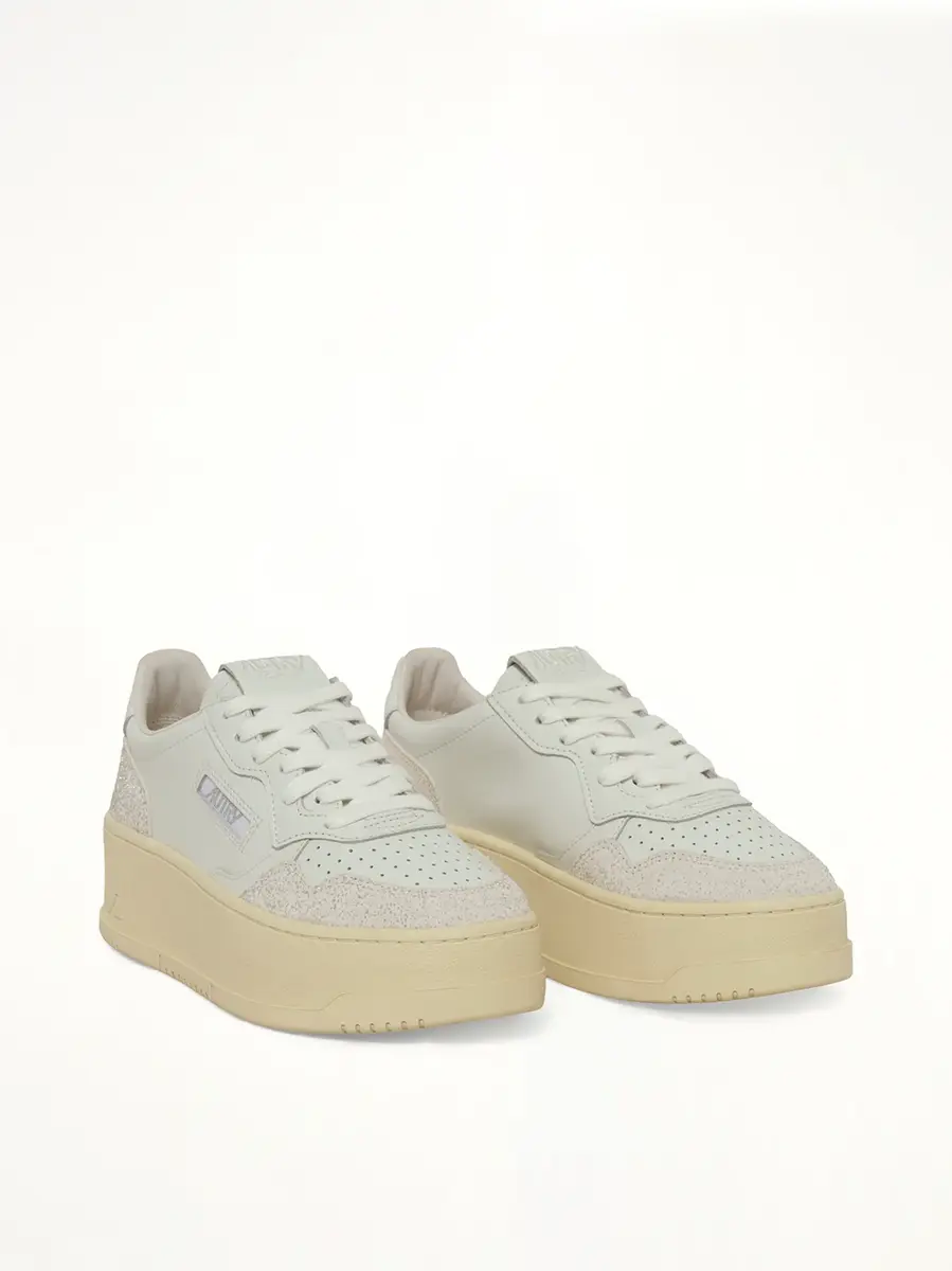 Autry Platform Low Sneaker in White/grey | Thumbnail 2
