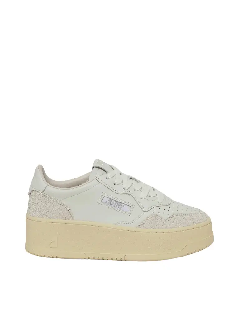 Platform Low Sneaker in White/grey Platform Low Sneaker in White/grey