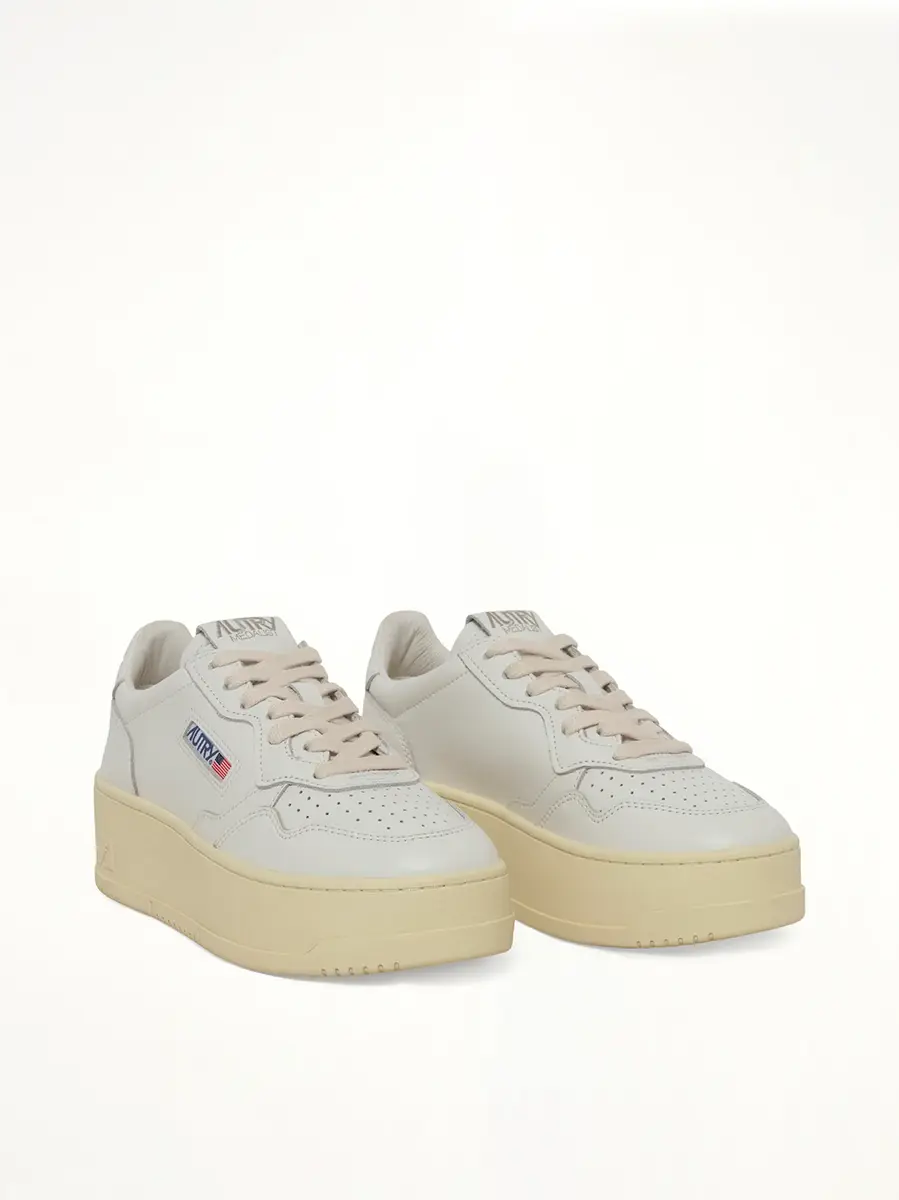 Autry Platform Low Sneaker in White/white | Thumbnail 2